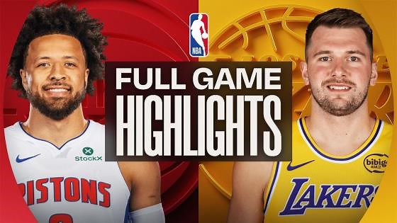 PISTONS at LAKERS | FULL GAME HIGHLIGHTS | December 30, 2025