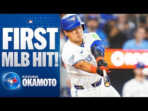 Kazuma Okamoto collects his first MLB hit! | MLB Highlights 岡本和真ハイライト