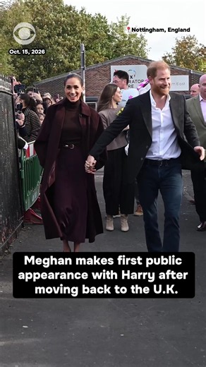 Prince Harry and Meghan, the Duke and Duchess of Sussex, were greeted by cheering supporters in Nottingham on Thursday as they made their first joint public appearance in the U.K. since returning to live in Britain in August, after six years in California, CBS News’ Leigh Kiniry @leighkiniry reports. The couple visited the Community Recording Studio, a youth and community charity in Nottingham, returning to the city where they made their first joint public engagement in 2017, shortly after their