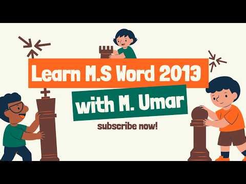 MS Word 2013 Introduction | Urdu Tutorial for Beginners