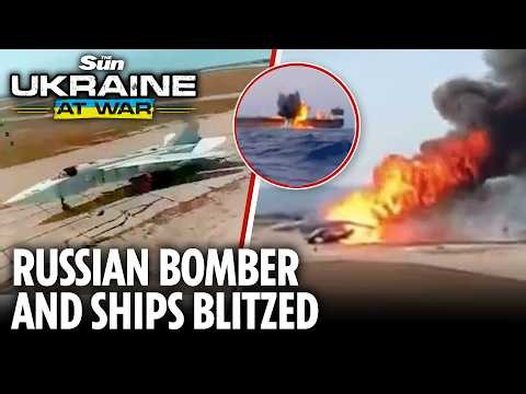 Ukrainian drones strike bomber as 11 more shadow ships are crippled