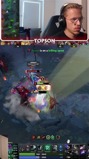 Topson Shows Extremely Good Survivability on Muerta in Dota 2 #outplay #dota2 #gaming #outplayed
