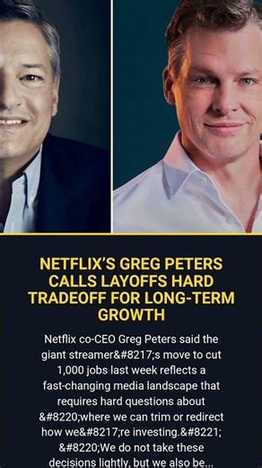 Netflix S Greg Peters Calls Layoffs Hard Tradeoff For Longterm Growth