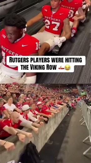Rutgers Players Doing The Viral 'Viking Row' 🚣🔥