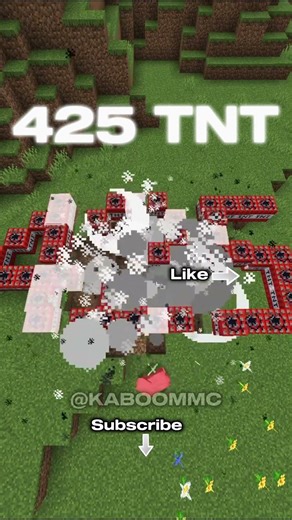 425 TNT EXPLOSION ON MINECRAFT #minecraft #tnt