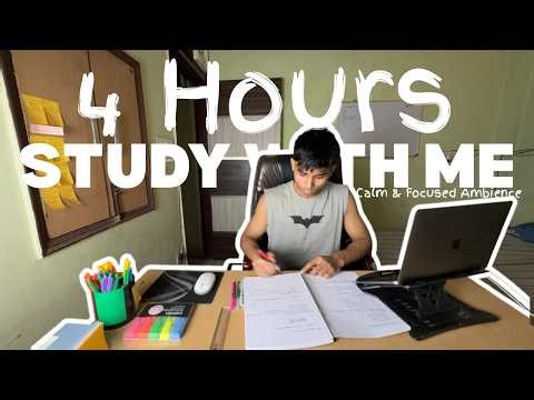 Study With Me | Rain/Waves/Fireplace Noise | 50/10 Pomodoro | Focused Study Ambience