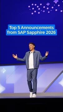 ICYMI: the biggest announcements from the #SAPSapphire keynote stage 💙 ✨