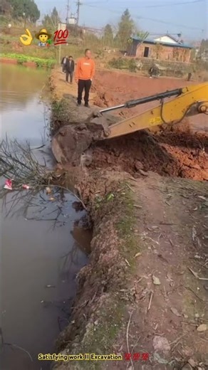 Opening water trench toward farming