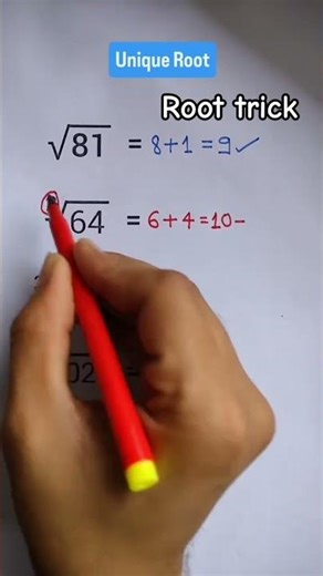 Maths Root Trick in 10 Seconds 🤯 | Easy Square Root Method