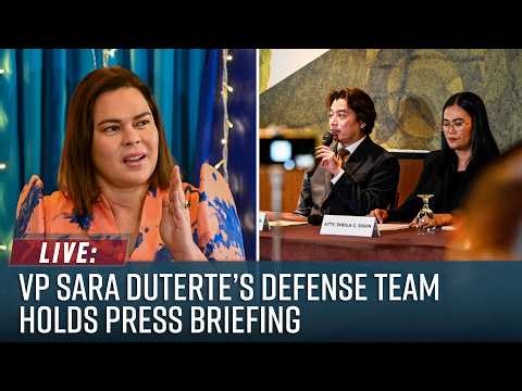 LIVE: VP Sara Duterte’s impeachment defense team holds press conference | April 23, 2026