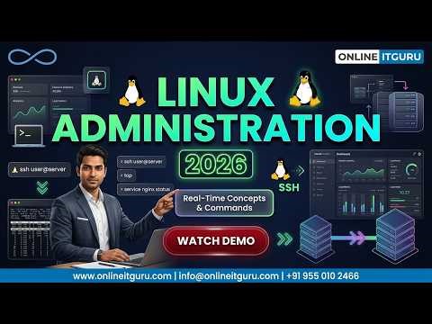 Linux Administration for Beginners 2026 | Real-Time Concepts & Commands | Projects | OnlineITGuru