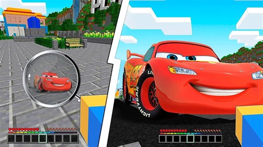 Flash McQueen passe de petit à géant dans Minecraft : tu vas halluciner !