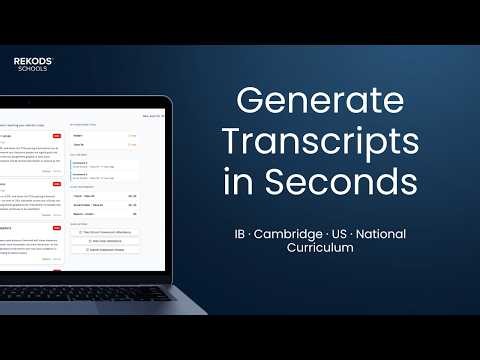 Rekods Schools | Automated Transcript Generation for IB, Cambridge, US & National Curriculum Schools