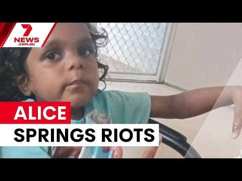 Riots erupt in Alice Springs after child murder arrest | 7NEWS