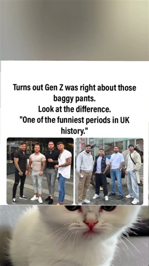 Gen Z was right about baggy pants—and this UK comparison proves it. 😭👖