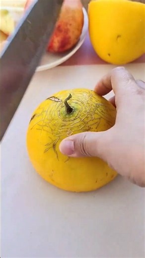 GOLDEN MELON cut with incredible precision! 🍈🔪😱#farming #agriculture #farm #harvest #gardening