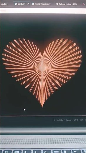 Coding Art: Satisfying Heart Animation in Python ✨ #PythonArt #shorts