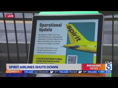 Spirit Airlines shutdown: LAX welcomes last flight as budget carrier ceases operations 