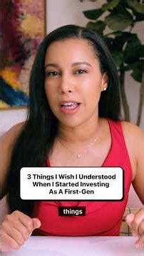 3 things I wish I understood when I started investing as a first-gen