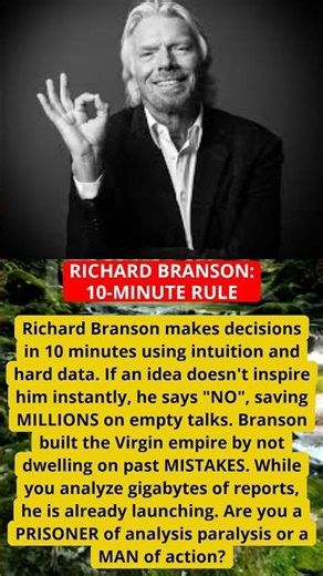 RICHARD BRANSON: 10-MINUTE RULE