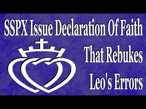 The SSPX Rebuke Synodal Errors With Declaration Of The Faith