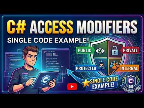 Access Modifiers in C# Using One Program 💻 | Easy Explanation