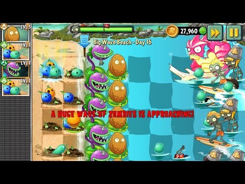 Level 16 | Big Wave Beach | Plants vs Zombies 2 Gameplay (2026) 🌊🧟