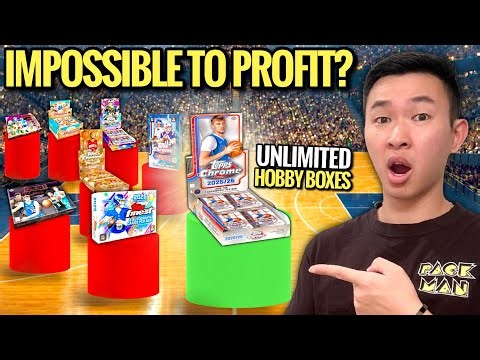 Opening ENDLESS INSANE SPORTS CARD HOBBY BOXES until I MAKE A PROFIT (INSANE PULLS)! 😱🔥