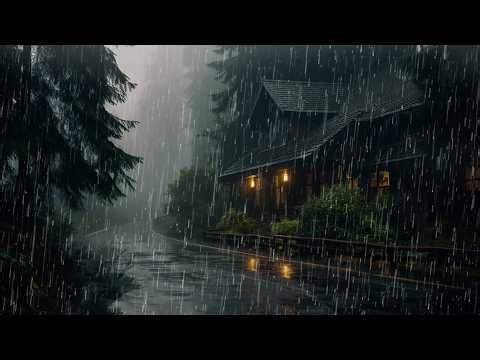 Rain Sounds for Sleeping No Ads - Heavy Rain and Intense Thunder for Deep Sleep, Relax, ASMR