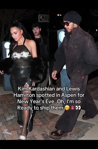They were there with other celebrities, and we also shouldn’t forget that Lewis is a long-time friend of the family, so it’s just a supposition Kim Kardashian and Lewis Hamilton spotted in Aspen for New Year’s Eve. Oh, I’m so ready to ship them #foryou #kimkardashian #lewishamilton #kimandlewis