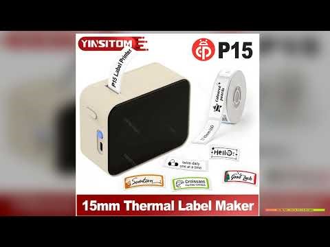 1215mm Inkless Thermal Label Printer Self Adhesive Sticker Labeling Machine Mini Portable