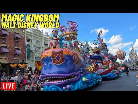 🔴Live Magic Kingdom Sunday with Rides, Shows, Parades at Walt Disney World 4/19/2026