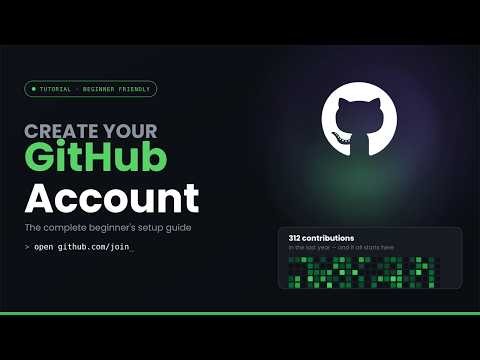 Creating a Github account (For Beginners)