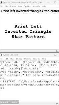 Print Left Inverted Triangle Star Pattern 📐||Star Pattern.#python #trianglepattern #starpattern #cse