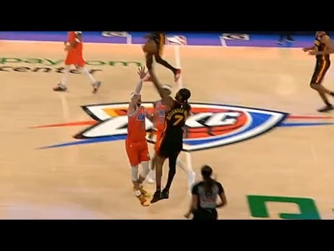 Nickeil Alexander-Walker INSANE left handed buzzer beater from half court vs OKC