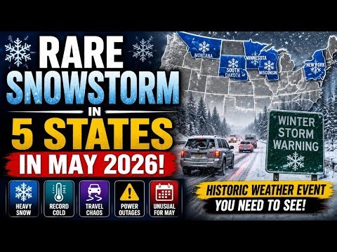 May Snowstorm Hits 5 US States