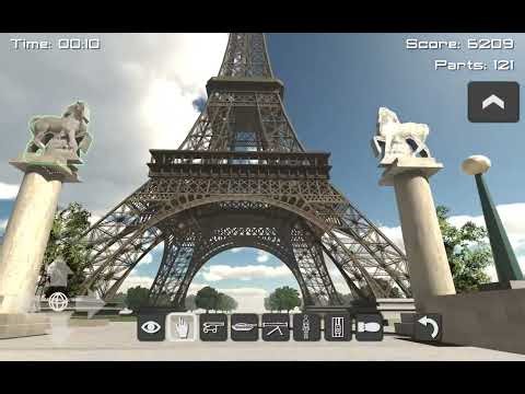 The destruction of eiffel tower (Disassembly 3d)