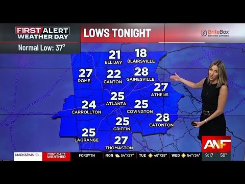 First Alert Forecast: Wind, cold weather moving into north Georgia
