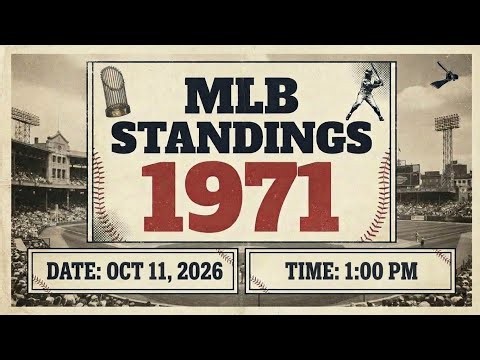 MLB Standings Oct 11, 2026 ; MLB Standings, Results & Points Update