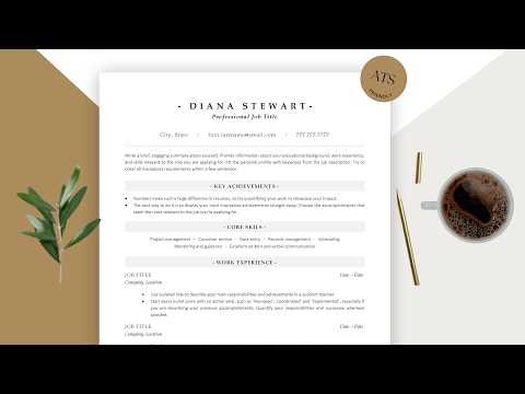 Simple ATS Resume Template for Word - Diana Stewart