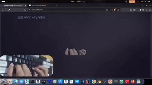 This is the perfect setting to increase your typing speed +10 wpm in monkeytype - increase the font size to 3 or 4 - appearance > tape mode > letter- caret > pace caret style > choose the second one after off- focus on accuracy