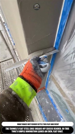 Render Finish Innovation: the Plastering Trowel Tool that Smooths a Flat Wall