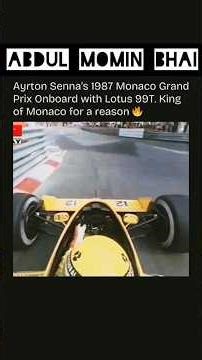 Ayrton Senna's 1987 Monaco Grand Prix Onboard with Lotus 99T | King of Monaco for a reason