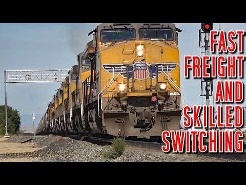 4K Union Pacific mainline fast freights and switching Ontario Oregon 1 October 2026 Railroad Action
