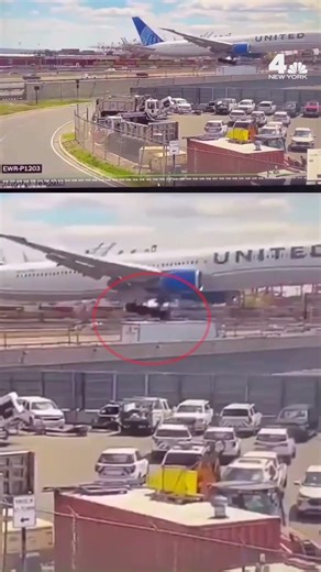 New view from Newark Airport shows United jet hit bakery truck on NJ Turnpike | NBC New York