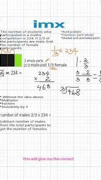 Math Facile ( Word problem involving Fractions)