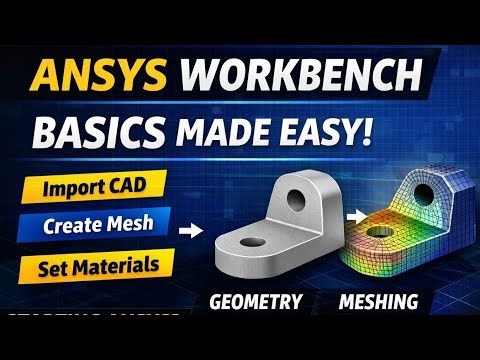 ANSYS Workbench Basics | Beginner Tutorial (Geometry, Materials & Meshing)