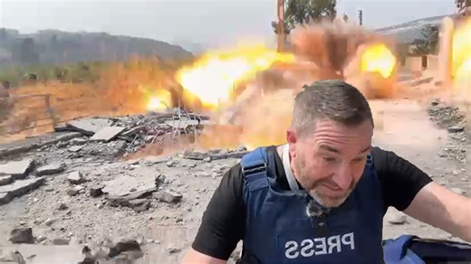On camera: Explosion hits just meters behind journalist in Lebanon
