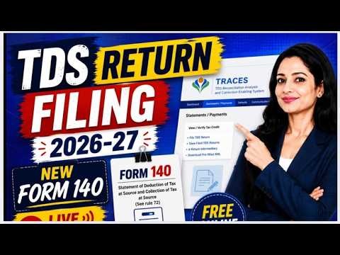 TDS Return Filing 2026-27 | New Form 140 | TDS Returns 138, 140,143,144 filing online