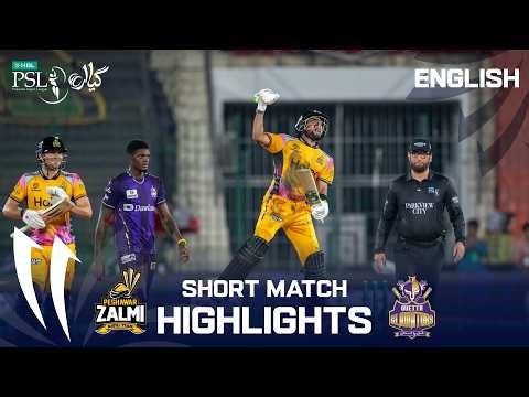 Short Match Highlights | Peshawar Zalmi vs Quetta Gladiators | English | M 29 | HBL PSL 11 | MZB1K